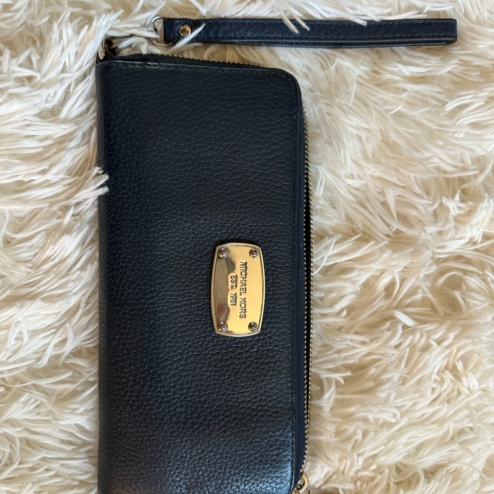 Michael Kors navy Leather Wallet